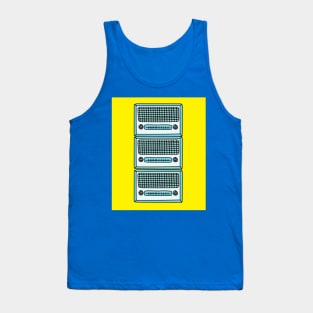 Old Colorful Stylish Retro Music Radios Tank Top